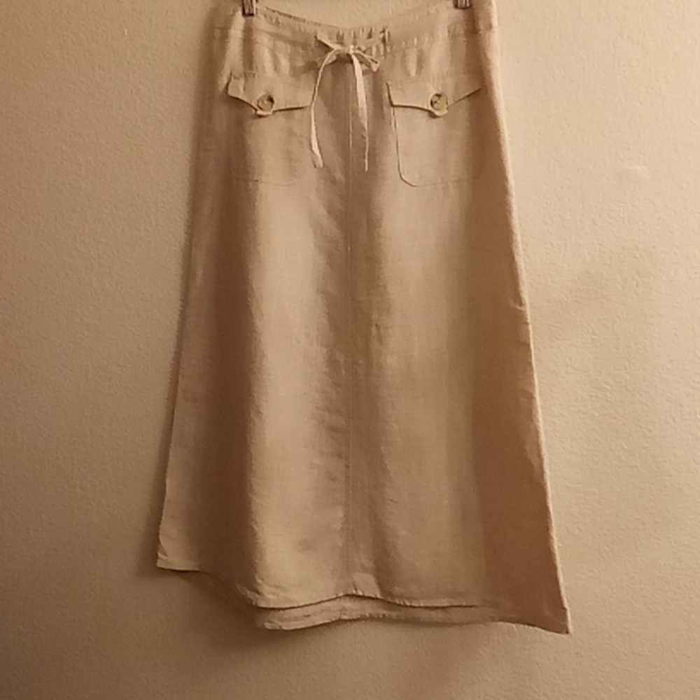 NEW CHEROKEE BRAND Beachy Linen Lagenlook Summer Size 10 Beige Color B27 P X